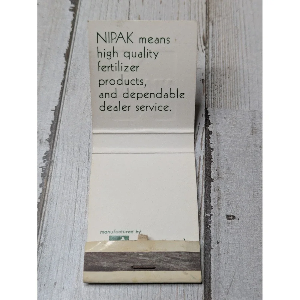 Vintage Matchbook‎ Cover Nipak Fertilizer Products